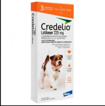 CREDELIO 225MG POR 3 UNIDADES 5,5 - 11KG