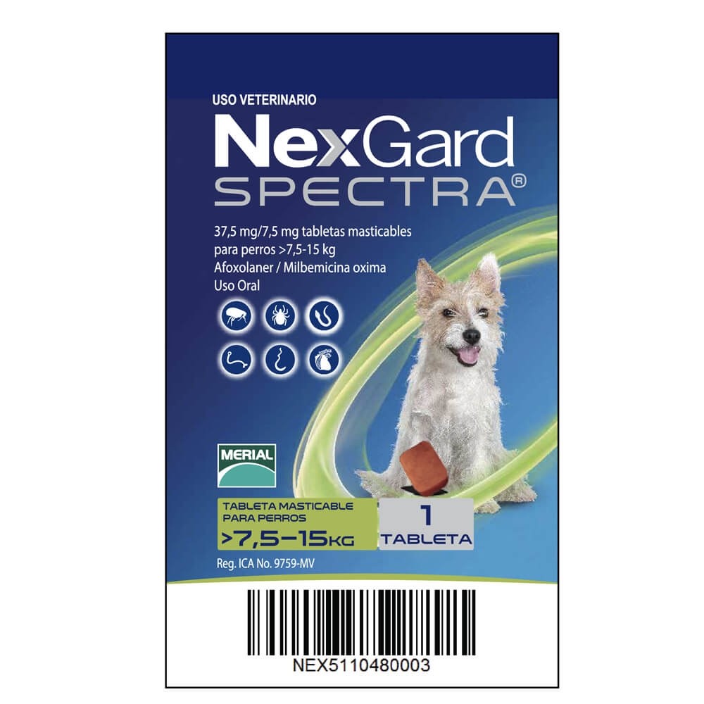 NEXGARD SPECTRA - ANTI PULGAS PARA PERROS DE 7.6 / 15 KG