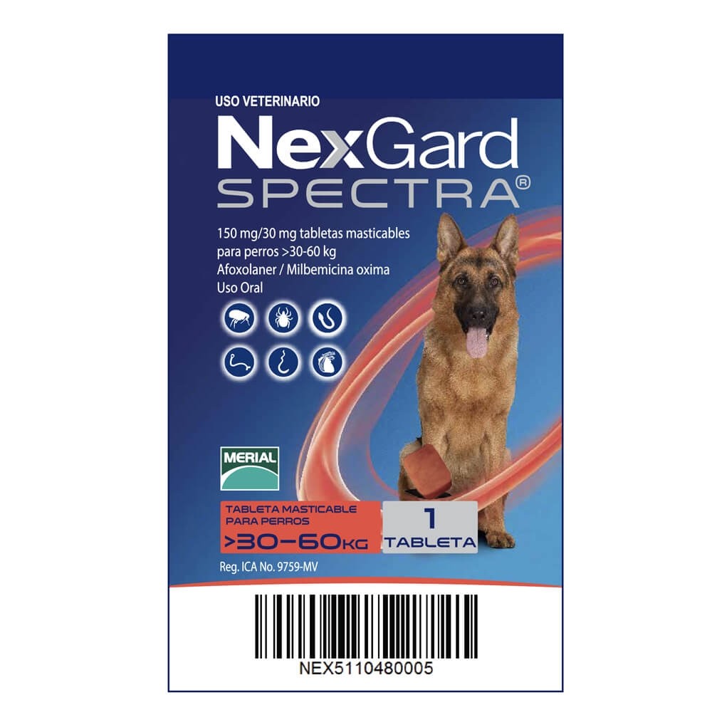 NEXGARD SPECTRA - ANTI PULGAS PARA PERROS DE 30.1 / 60 KG