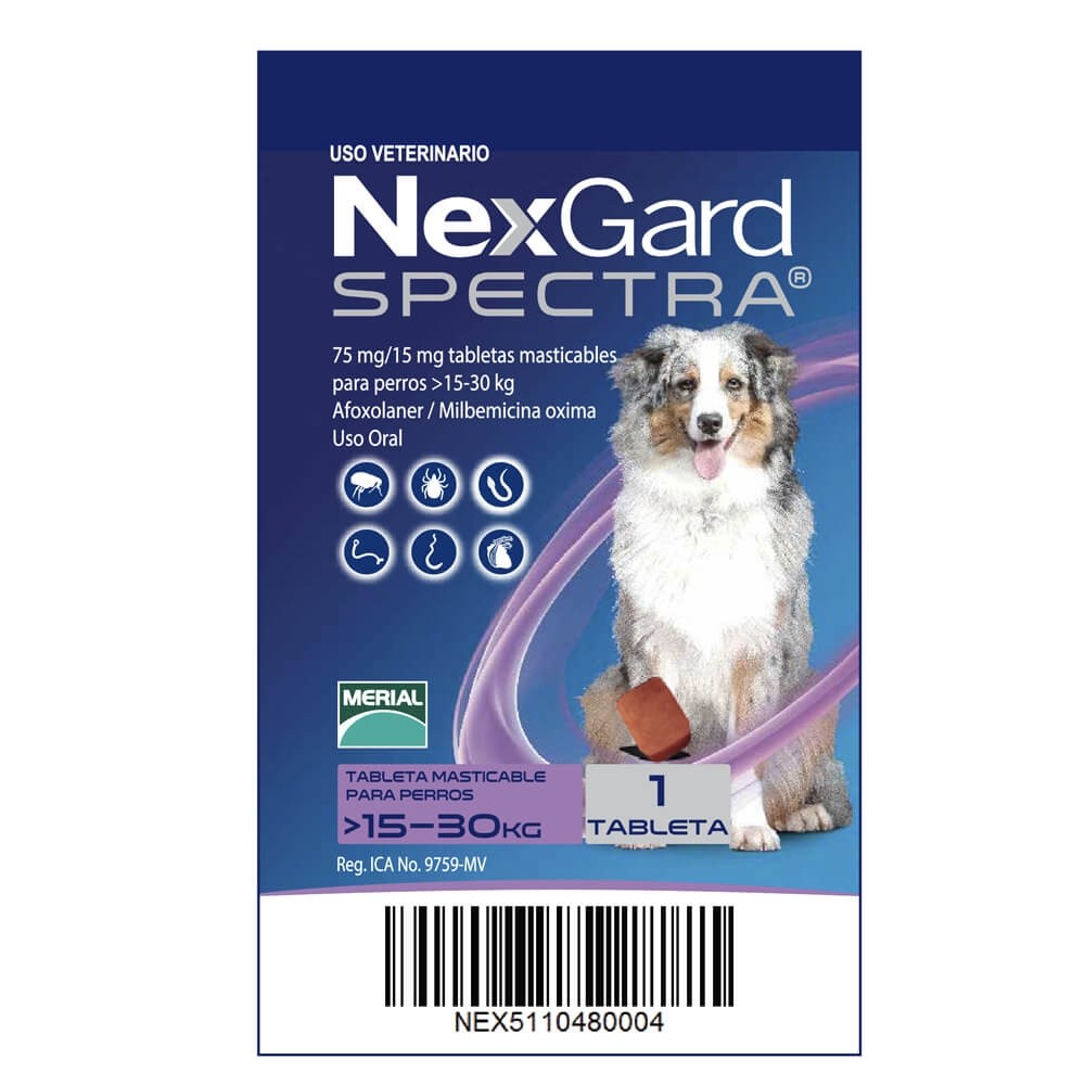 NEXGARD SPECTRA - ANTI PULGAS PARA PERROS DE 15.1 / 30 KG